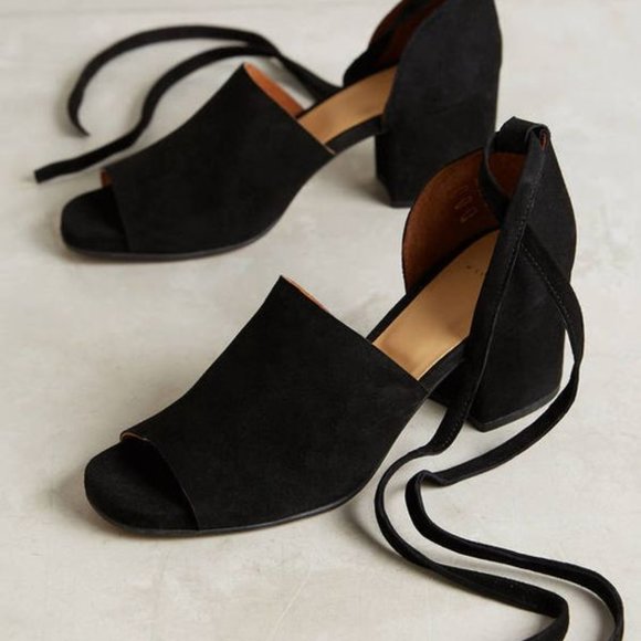HUDSON LONDON Black Suede Metta City Wrap Heels Sandals NEW EU 37 US 6.5 - Picture 12 of 12
